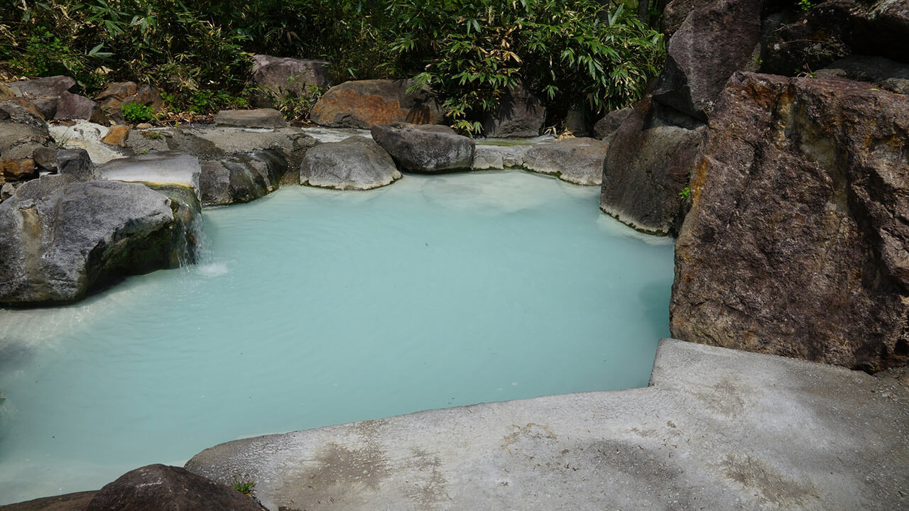 Unwind in a natural hot spring